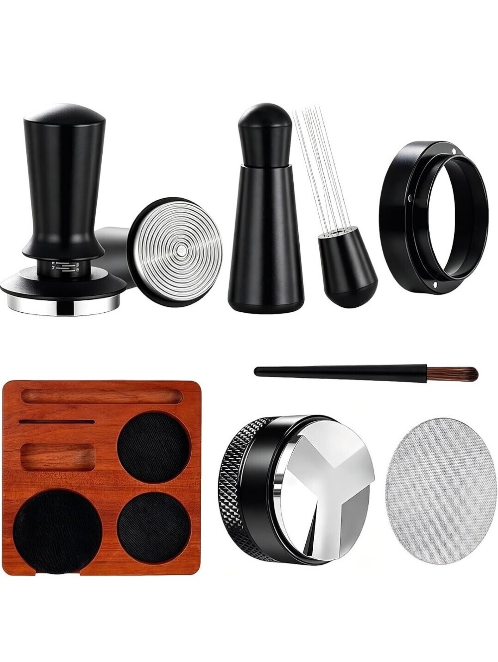 54mm Espresso Accessories Kit with Calibrated Tamper, WDT & Tamping Station